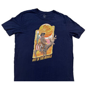 Zac Brown Band Shirt Mens 2XL Navy Out In The Middle Tour 2022 Concert Tee Music
